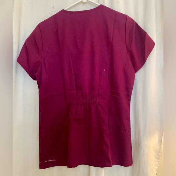 Grey's Anatomy Set of 4 Scrub Tops in Red, Purple, Teal & Maroon Size M - Picture 3 of 14